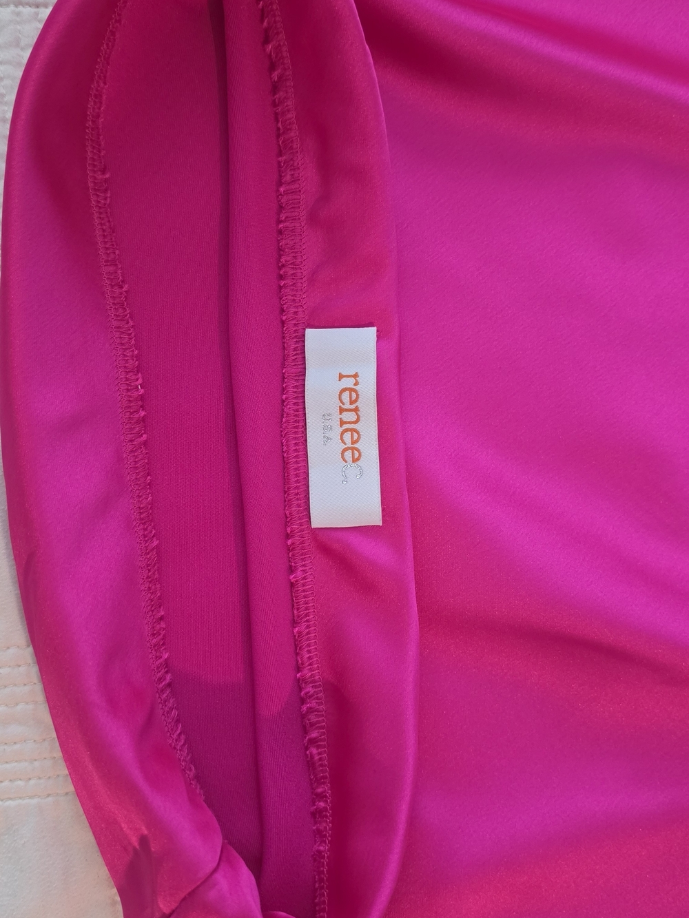 renee Hot Pink Satin Top